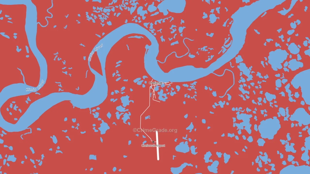 Chefornak, AK Map of Robbery Rates