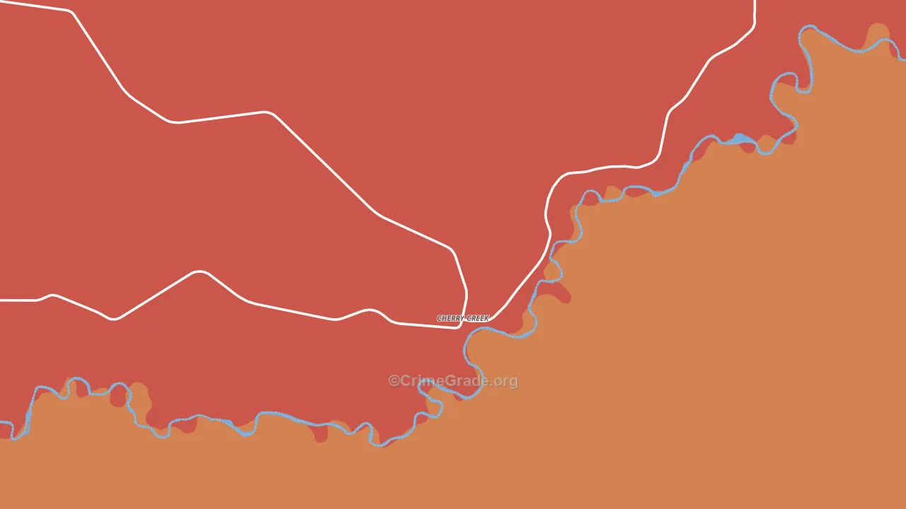 Cherry Creek, SD Map of Robbery Rates