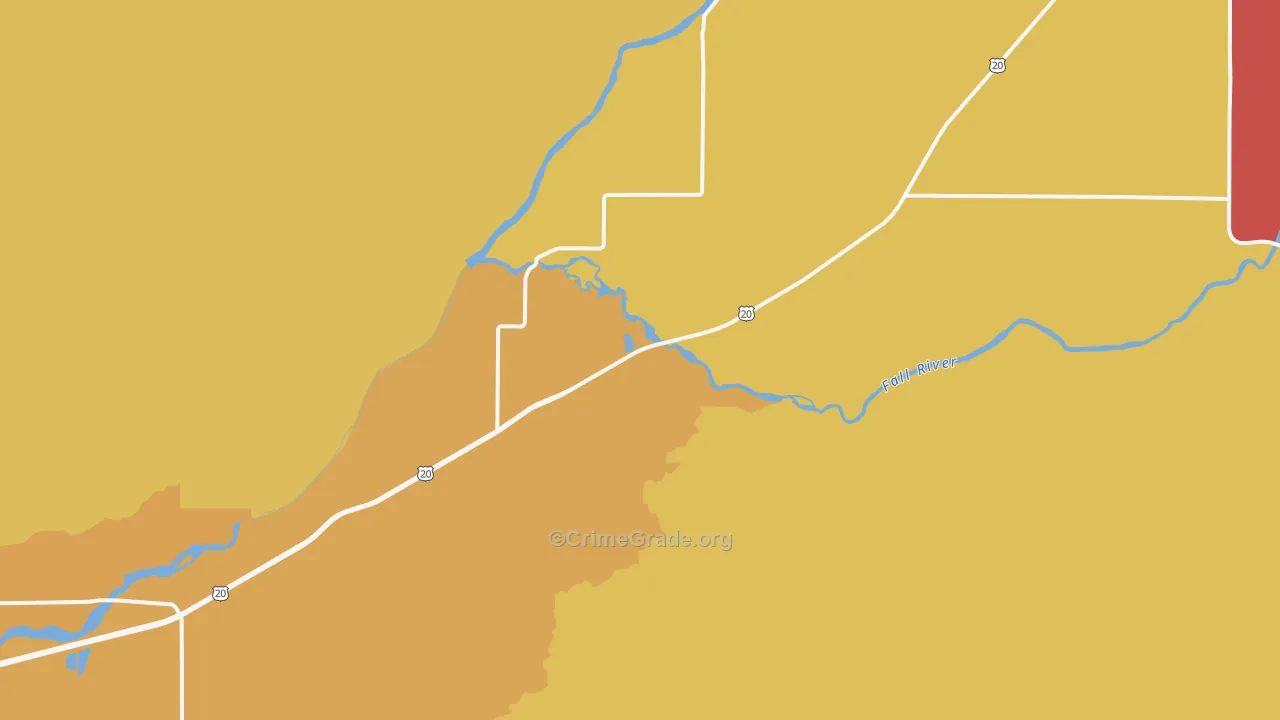 Chester, ID Map of Robbery Rates