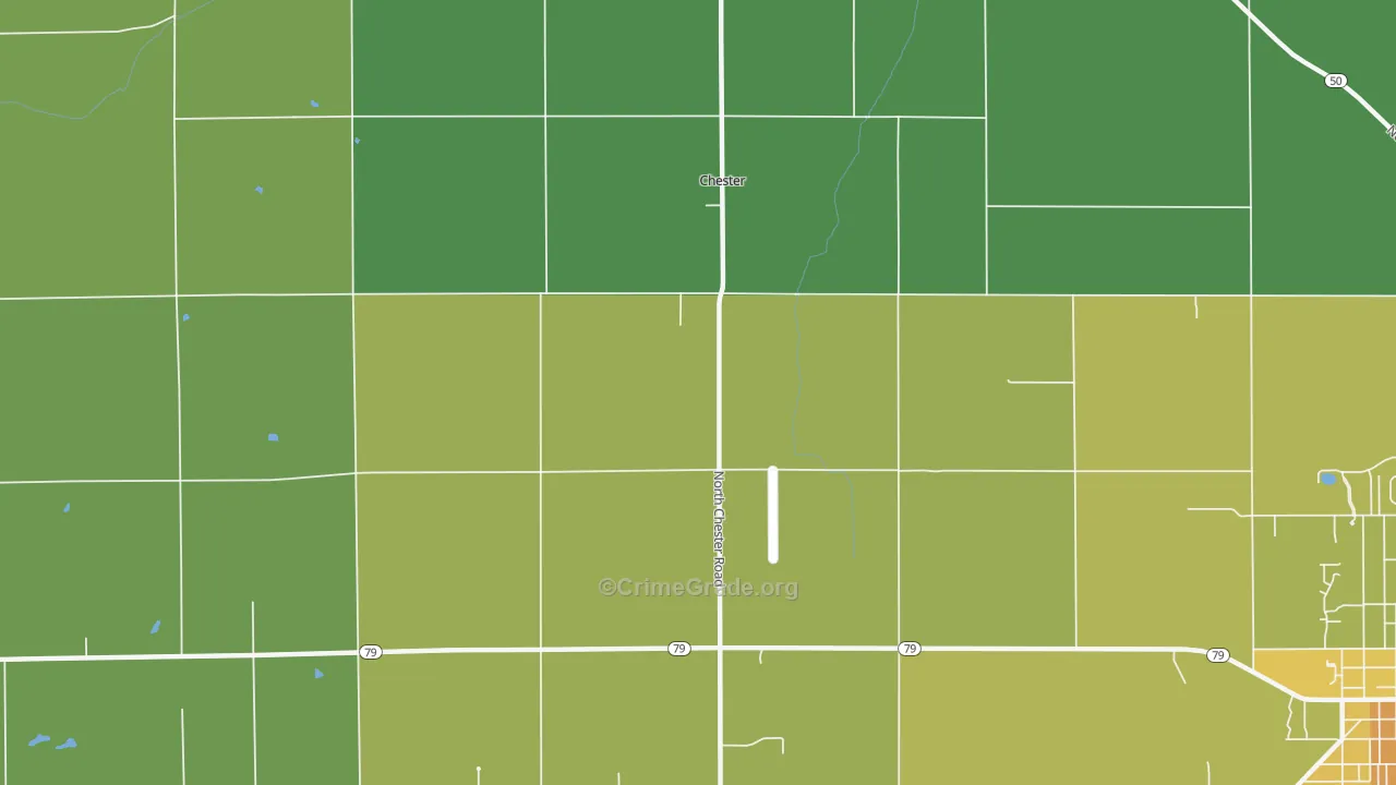 Chester, MI Map of Robbery Rates