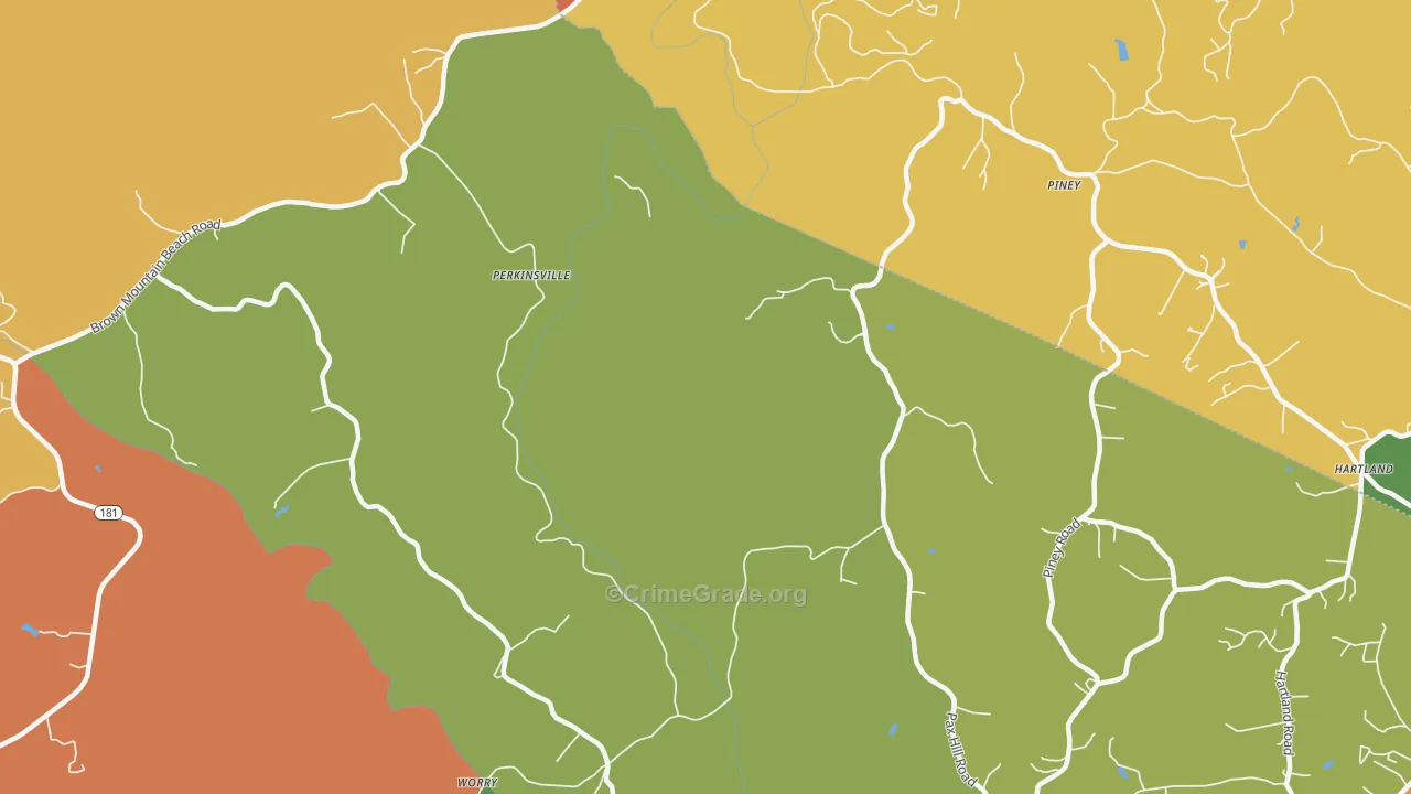 Chesterfield, NC Map of Robbery Rates