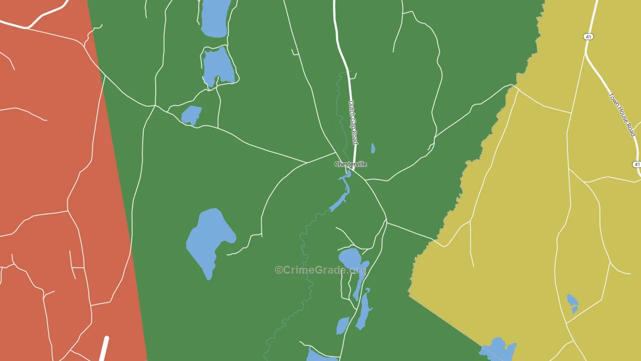 Chesterville, ME Map of Robbery Rates