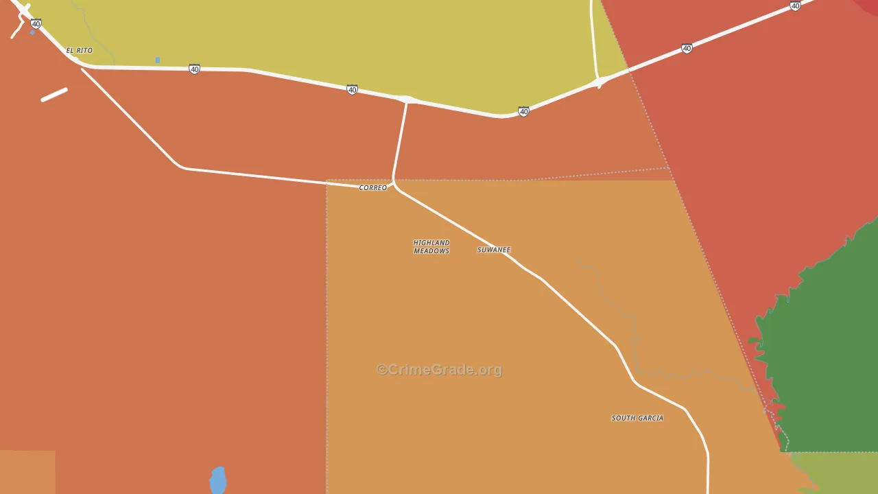 Chical, NM Map of Robbery Rates