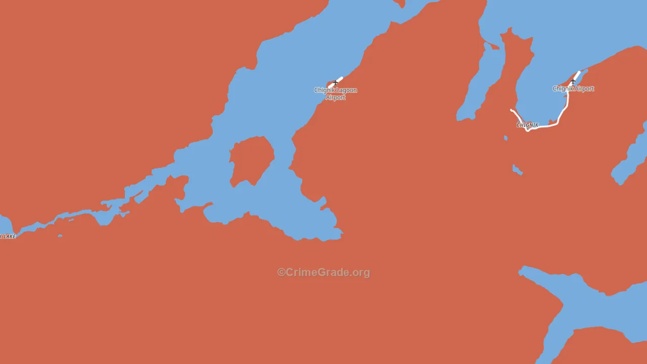 Chignik Lake, AK Map of Robbery Rates