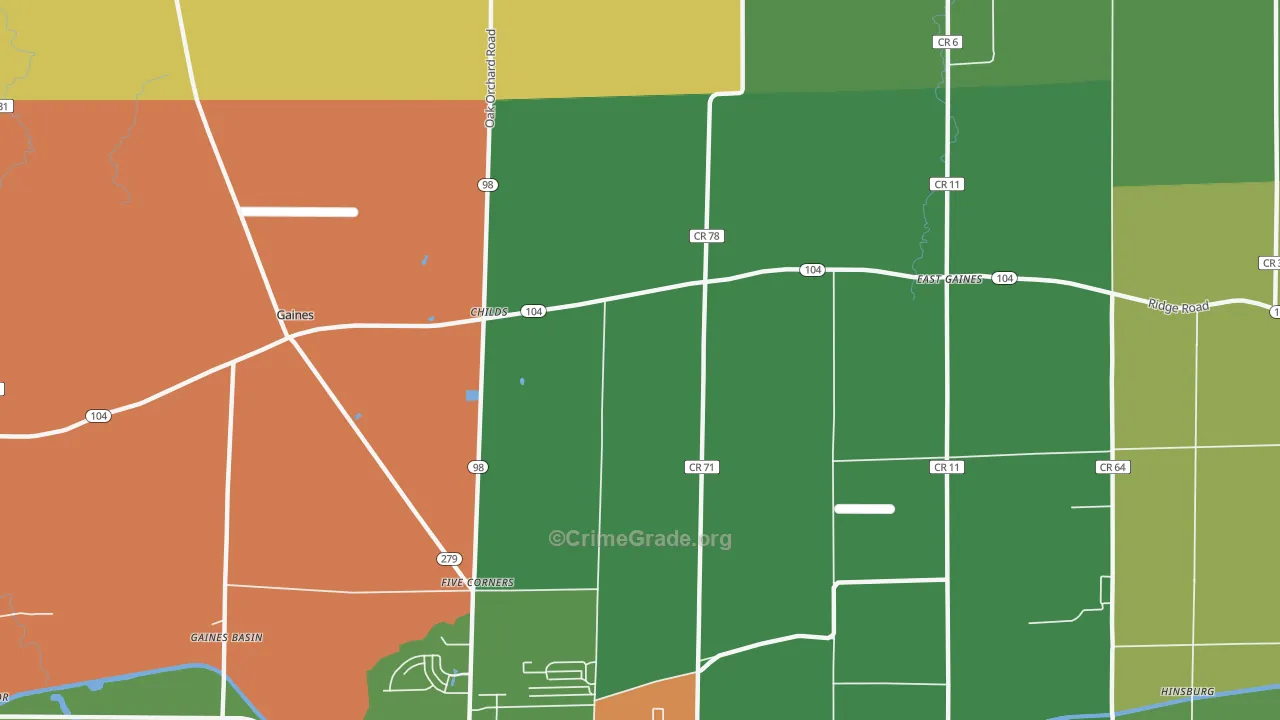 Childs, NY Map of Robbery Rates