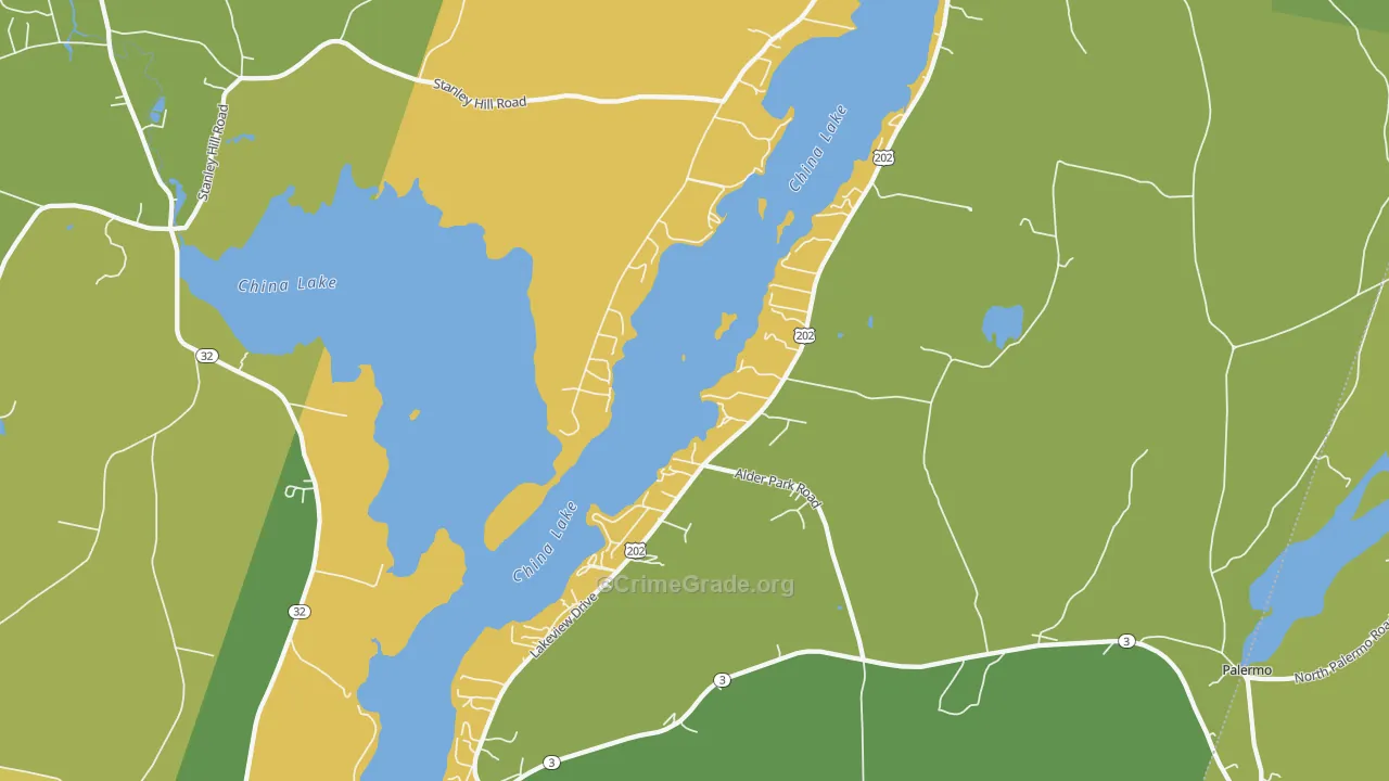 China, ME Map of Robbery Rates