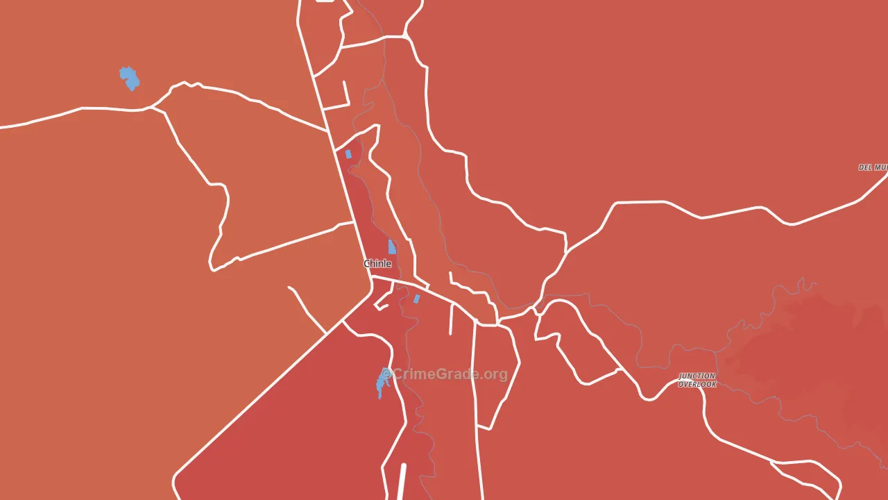 Chinle, AZ Map of Robbery Rates