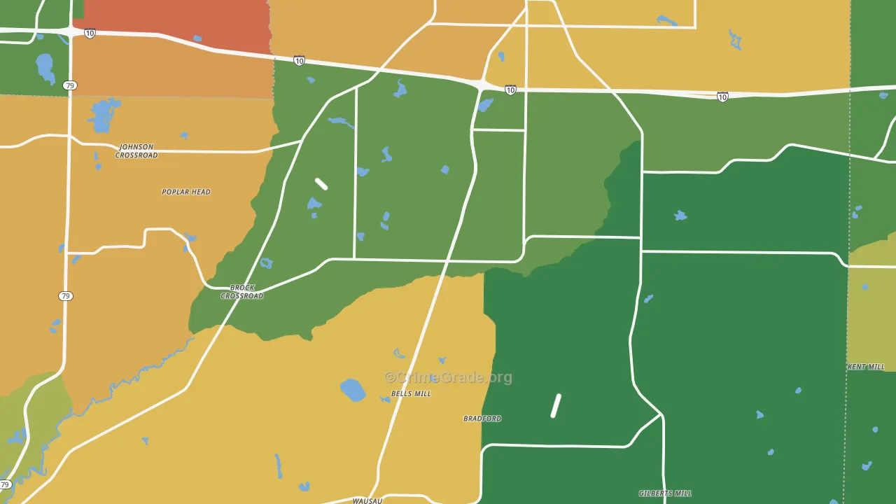 Chipley, FL Map of Robbery Rates