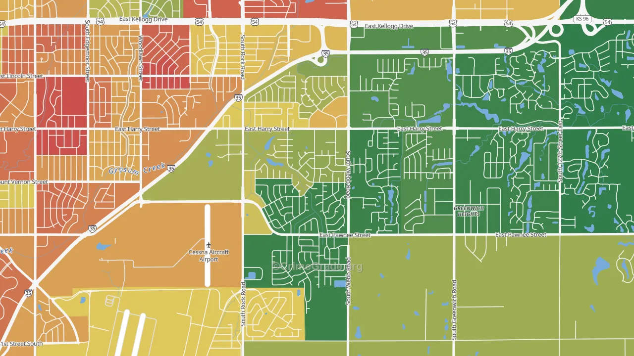 Chisholm Creek, Wichita, KS Map of Robbery Rates