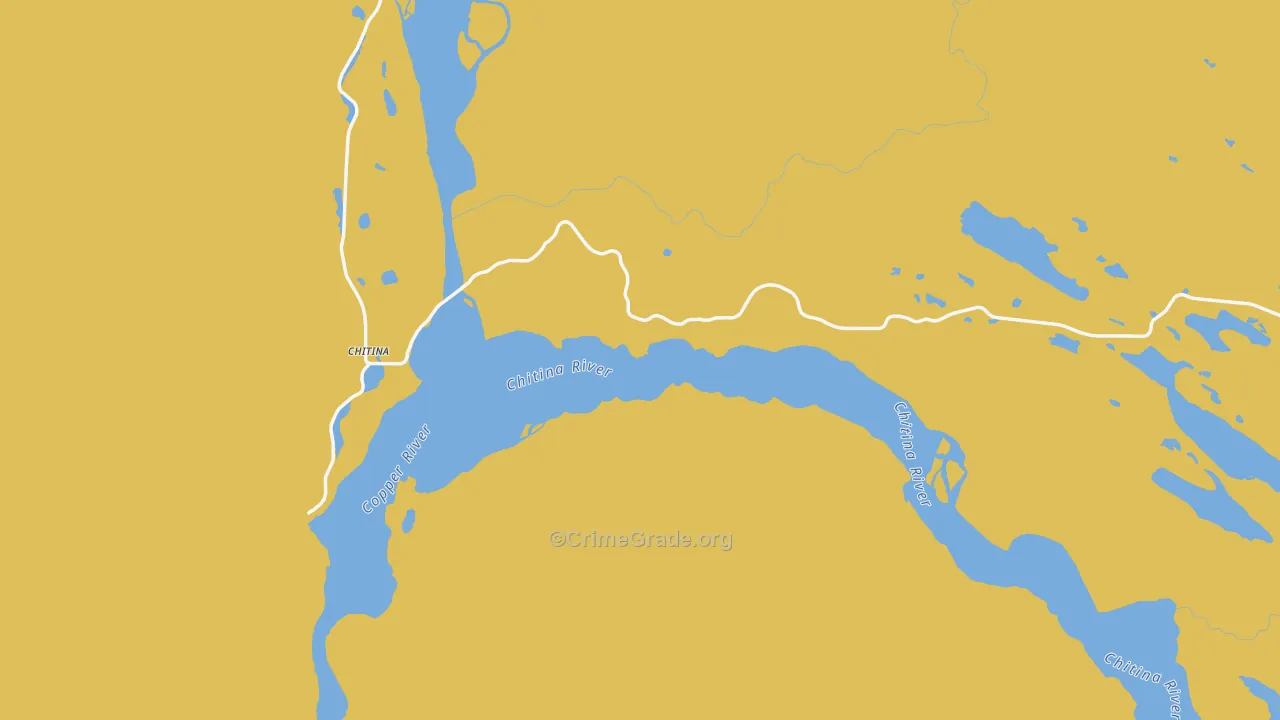 Chitina, AK Map of Robbery Rates
