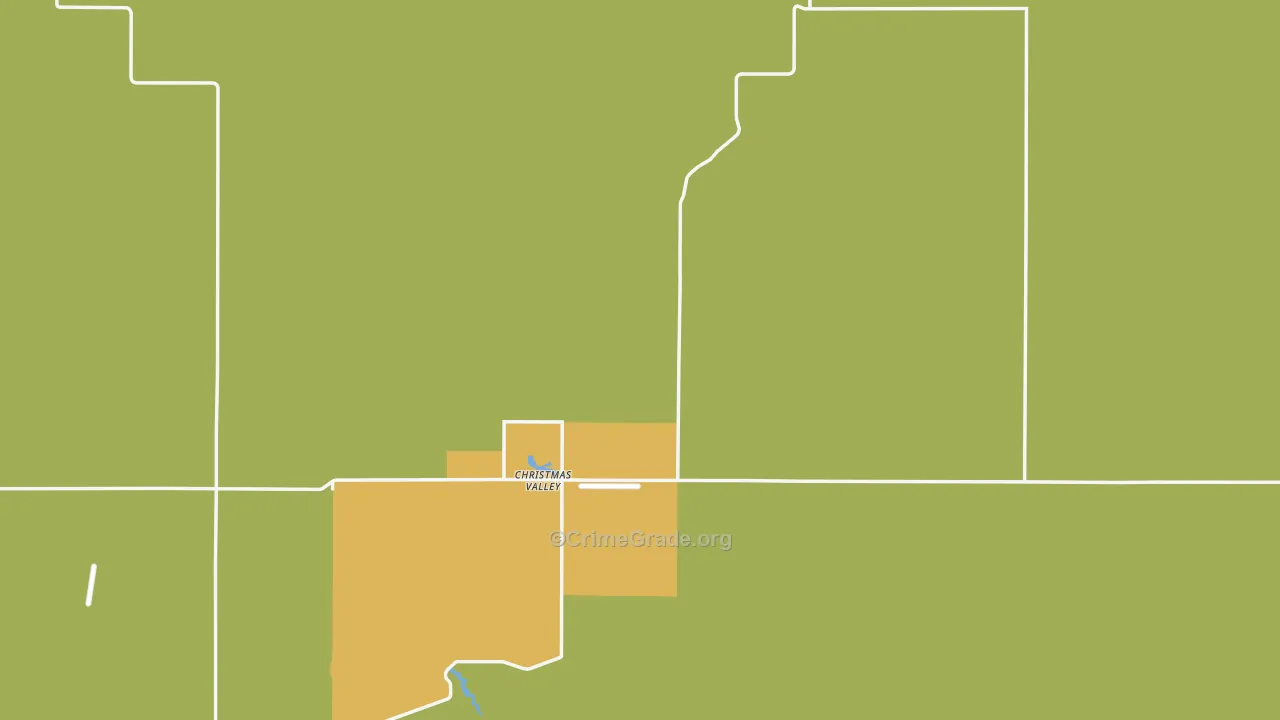 Christmas Valley, OR Map of Robbery Rates