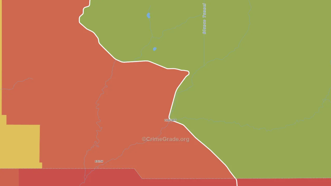 Chromo, CO Map of Robbery Rates