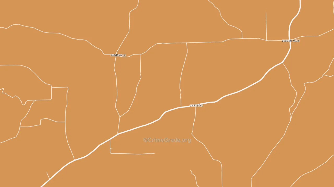 Chrystal, PA Map of Robbery Rates