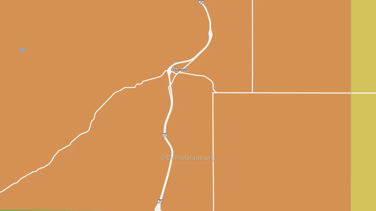 Chugwater, WY Map of Robbery Rates