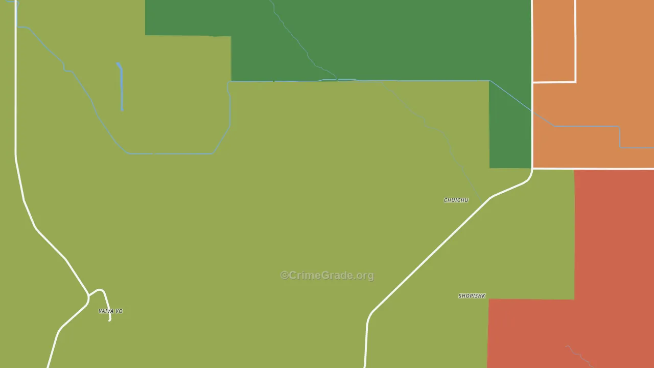 Chuichu, AZ Map of Robbery Rates