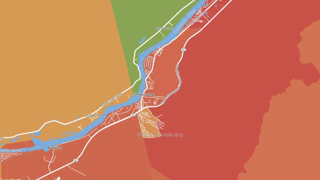 Cienega Springs, AZ Map of Robbery Rates