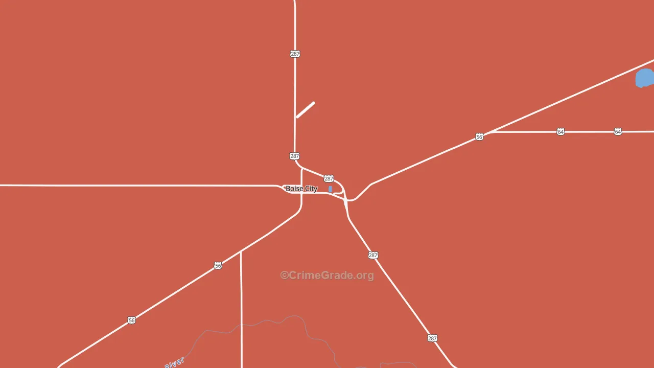 Cimarron County, OK Map of Robbery Rates