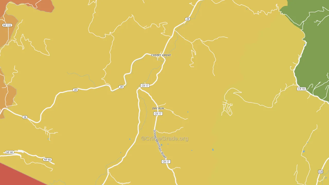 Circleville, WV Map of Robbery Rates