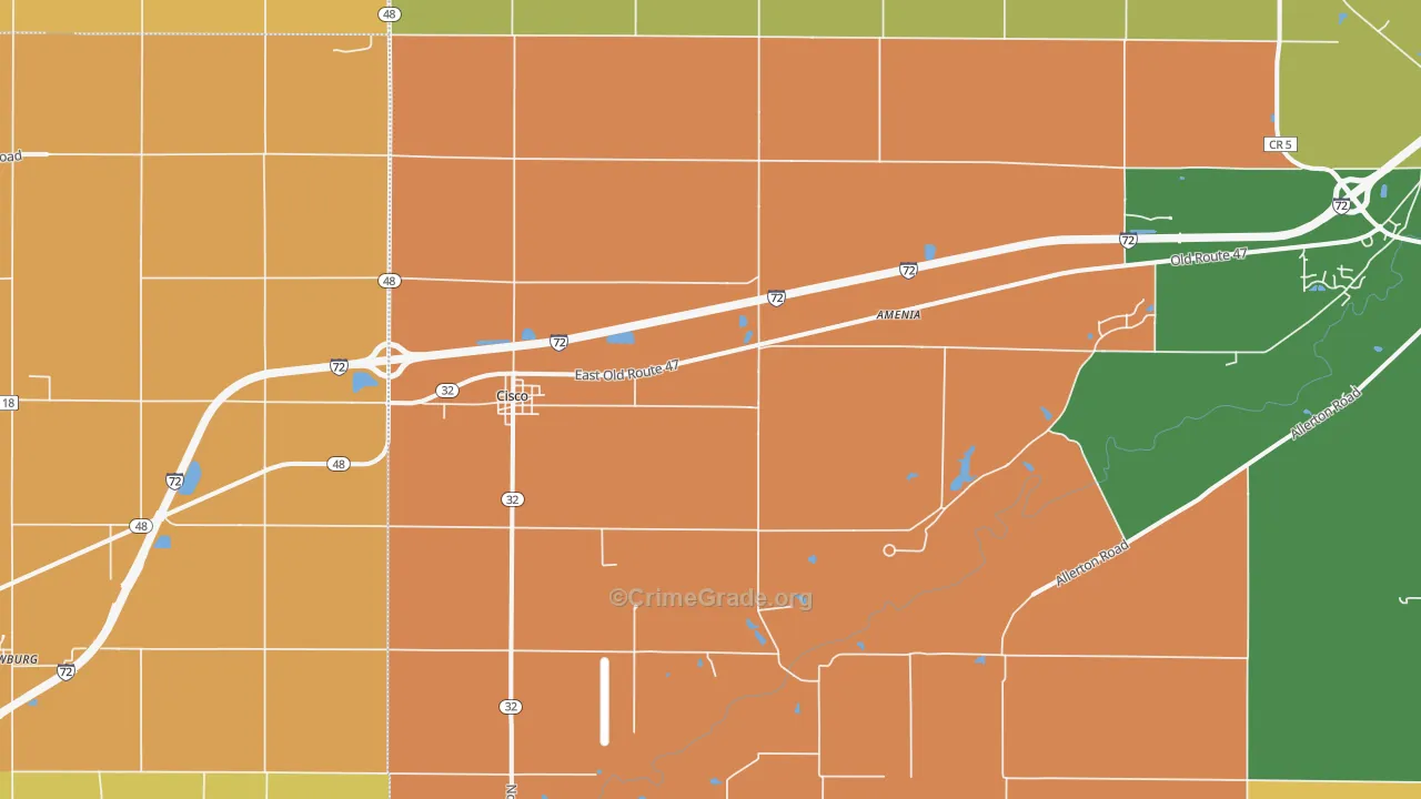 Cisco, IL Map of Robbery Rates