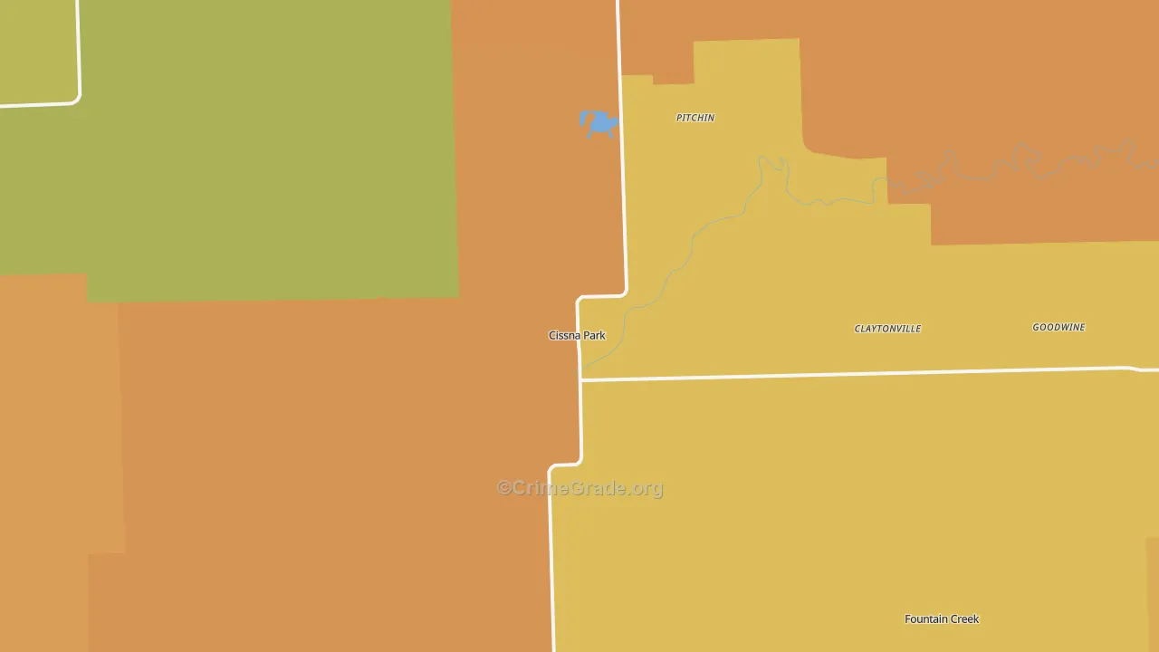 Cissna Park, IL Map of Robbery Rates