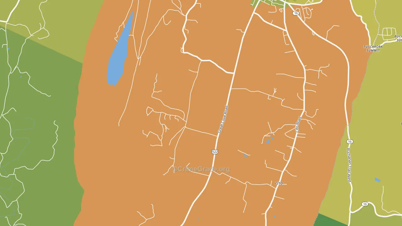 Cito, PA Map of Robbery Rates