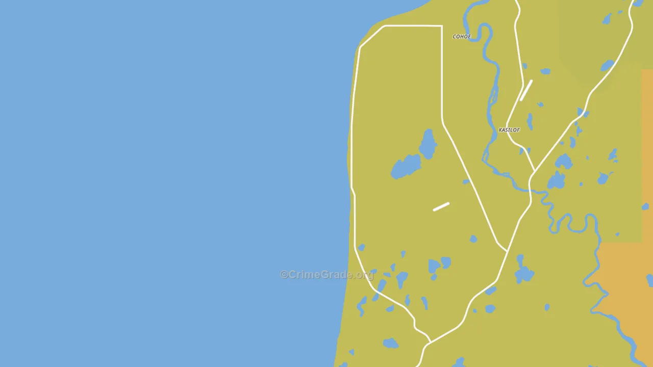 Clam Gulch, AK Map of Robbery Rates