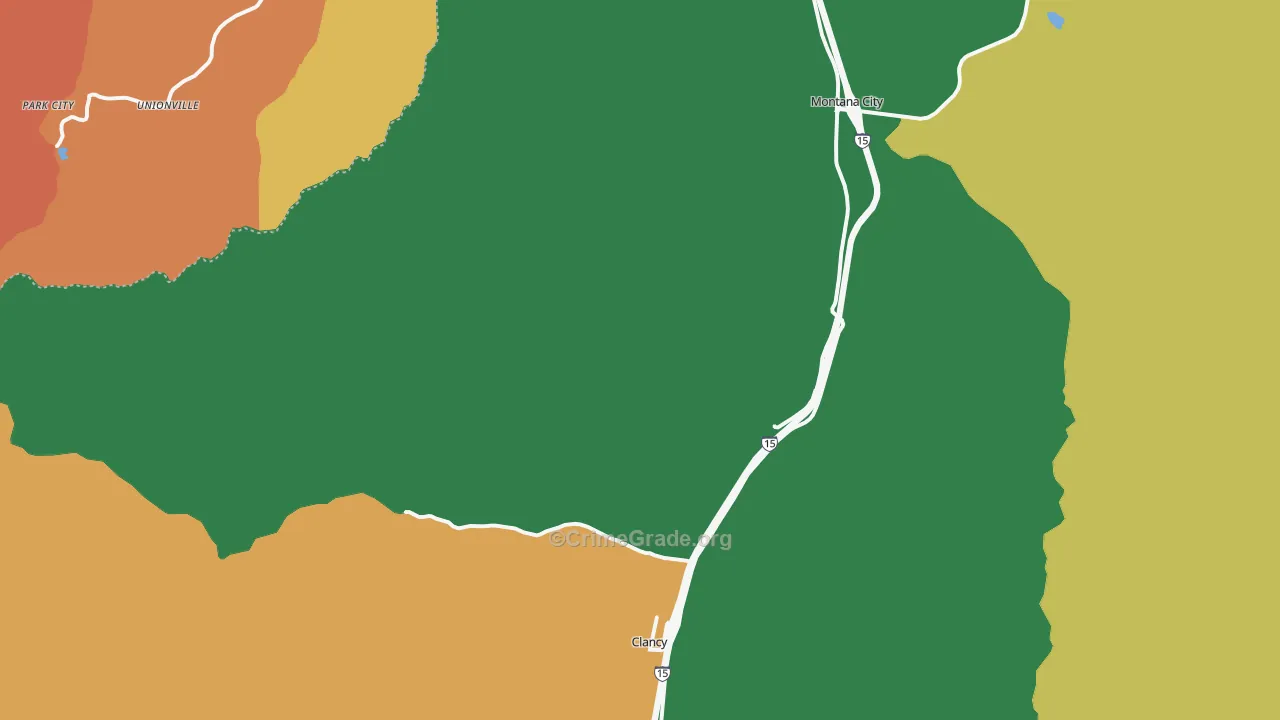 Clancy, MT Map of Robbery Rates