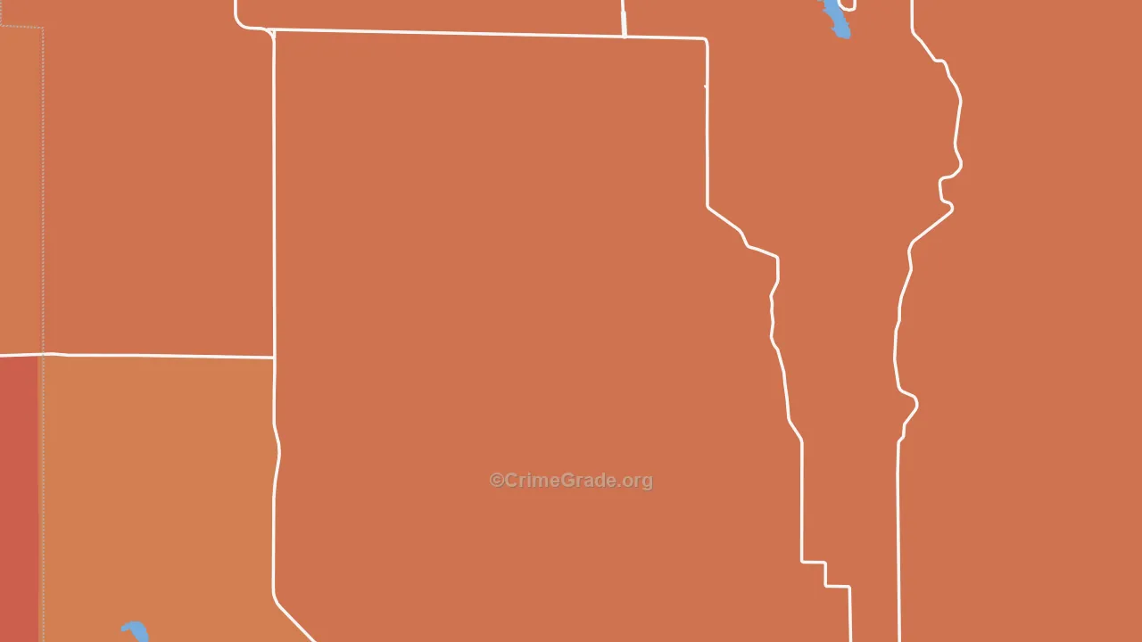 Clark County, KS Map of Robbery Rates