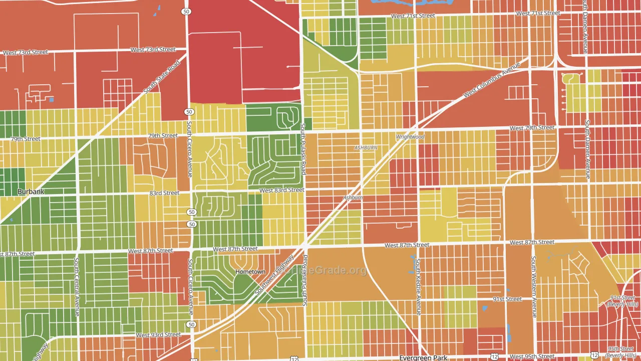 Clarkdale, Chicago, IL Map of Robbery Rates