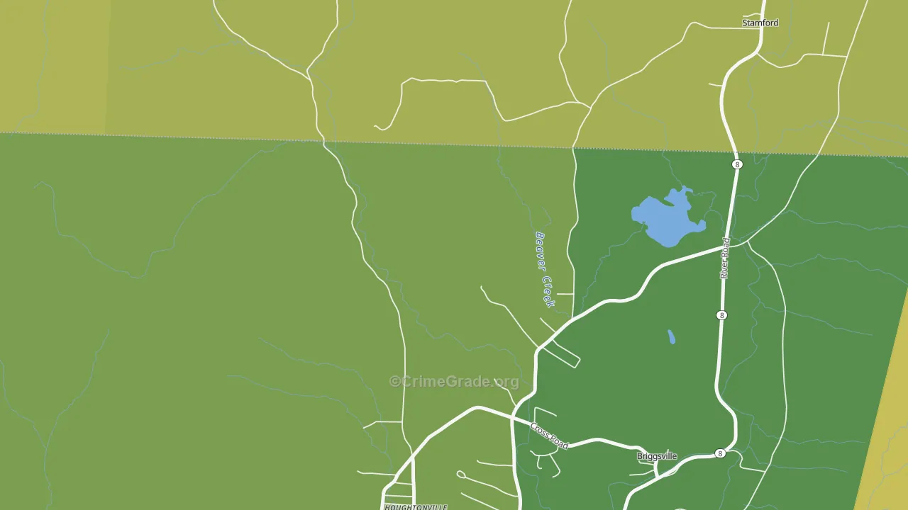 Clarksburg, MA Map of Robbery Rates