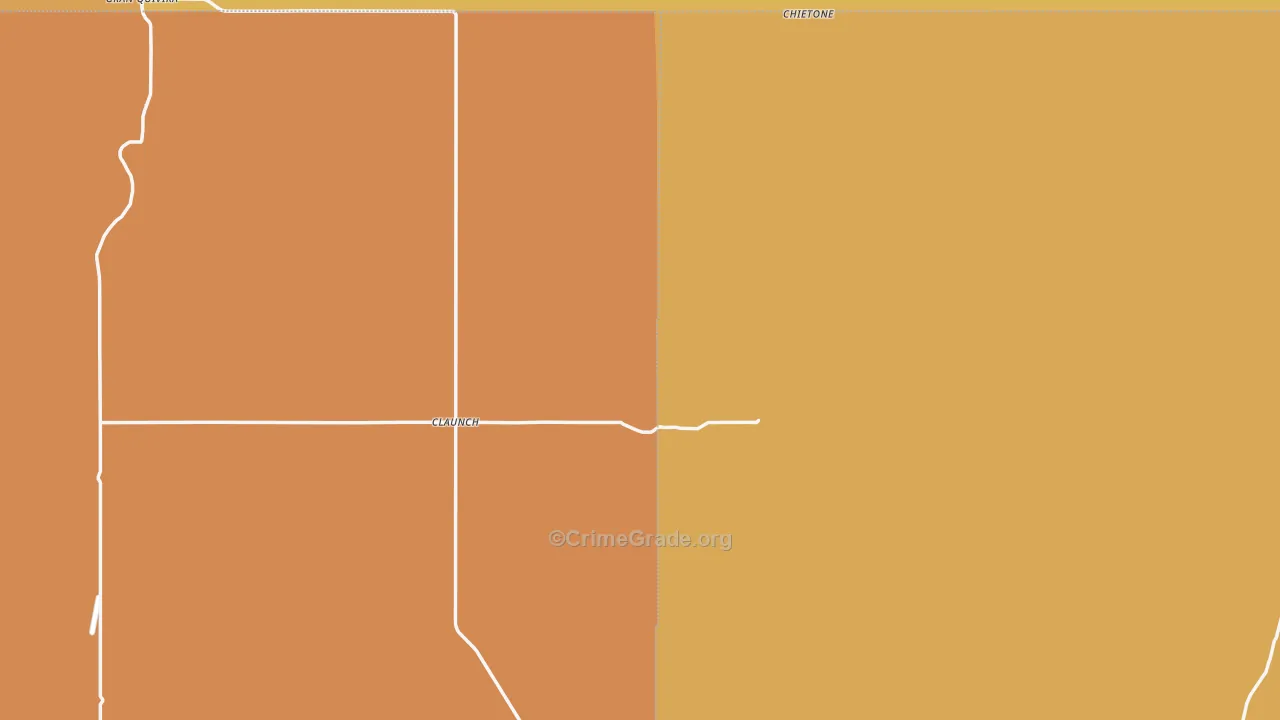 Claunch, NM Map of Robbery Rates