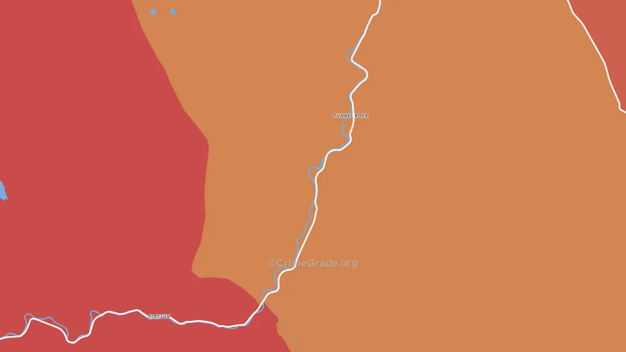 Clayton, ID Map of Robbery Rates