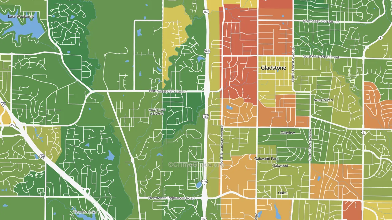 Clayton, Kansas City, MO Map of Robbery Rates