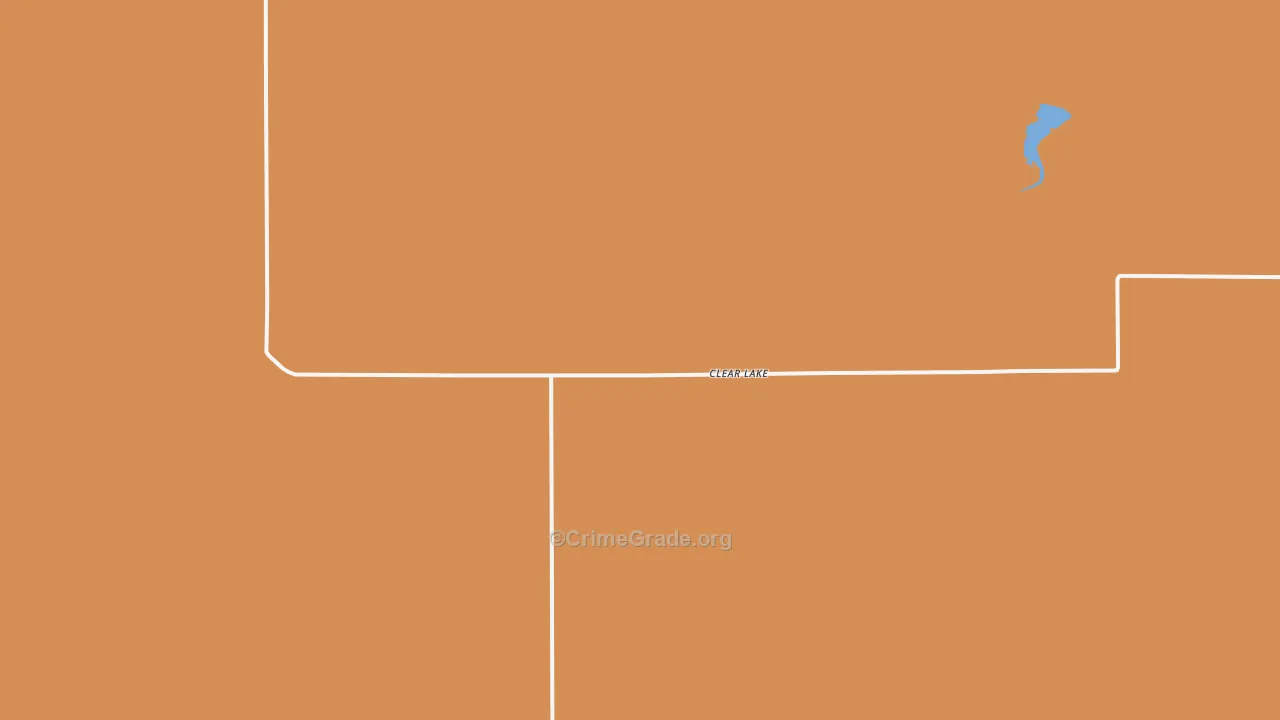 Clear Lake, OK Map of Robbery Rates