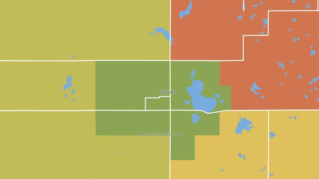 Clear Lake, SD Map of Robbery Rates
