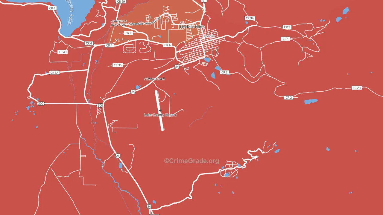 Climax, CO Map of Robbery Rates