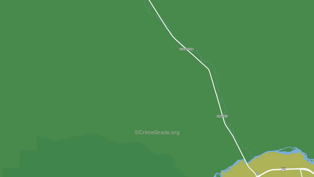 Clyde Park, MT Map of Robbery Rates