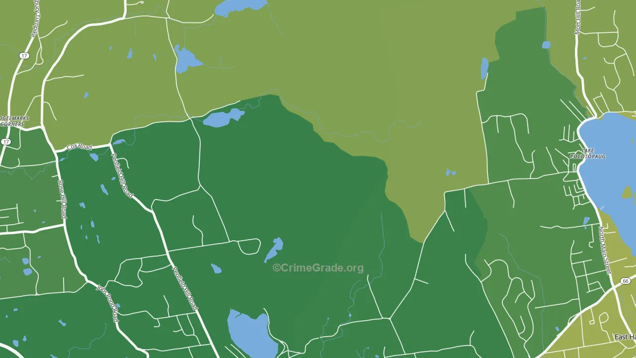 Cobalt, CT Map of Robbery Rates