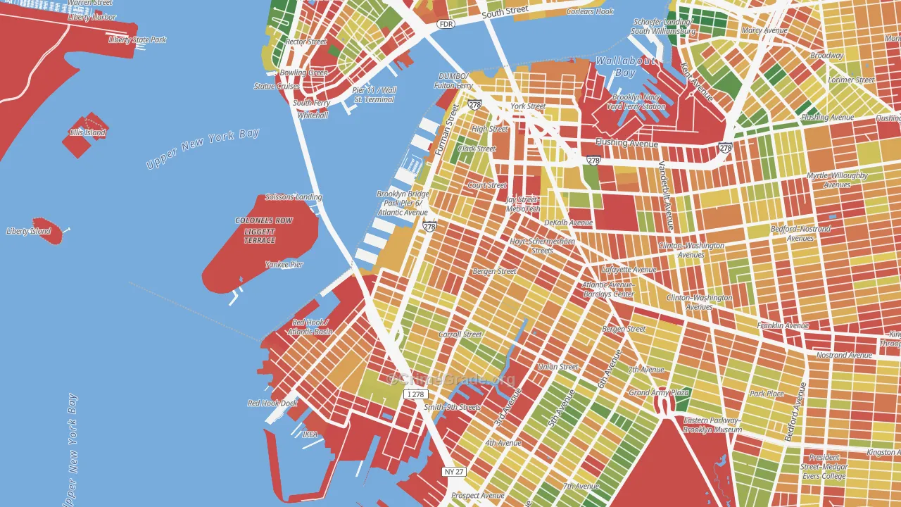 Cobble Hill, Brooklyn, NY Map of Robbery Rates