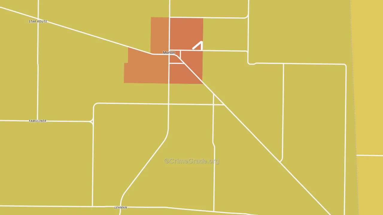 Cochran County, TX Map of Robbery Rates