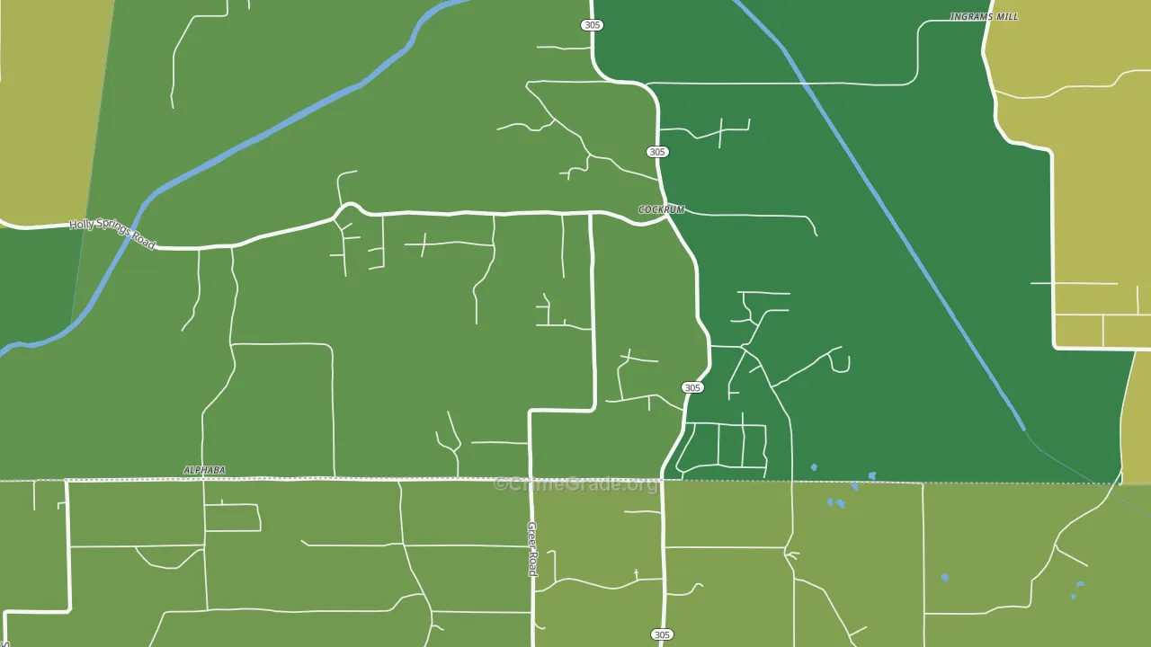 Cockrum, MS Map of Robbery Rates