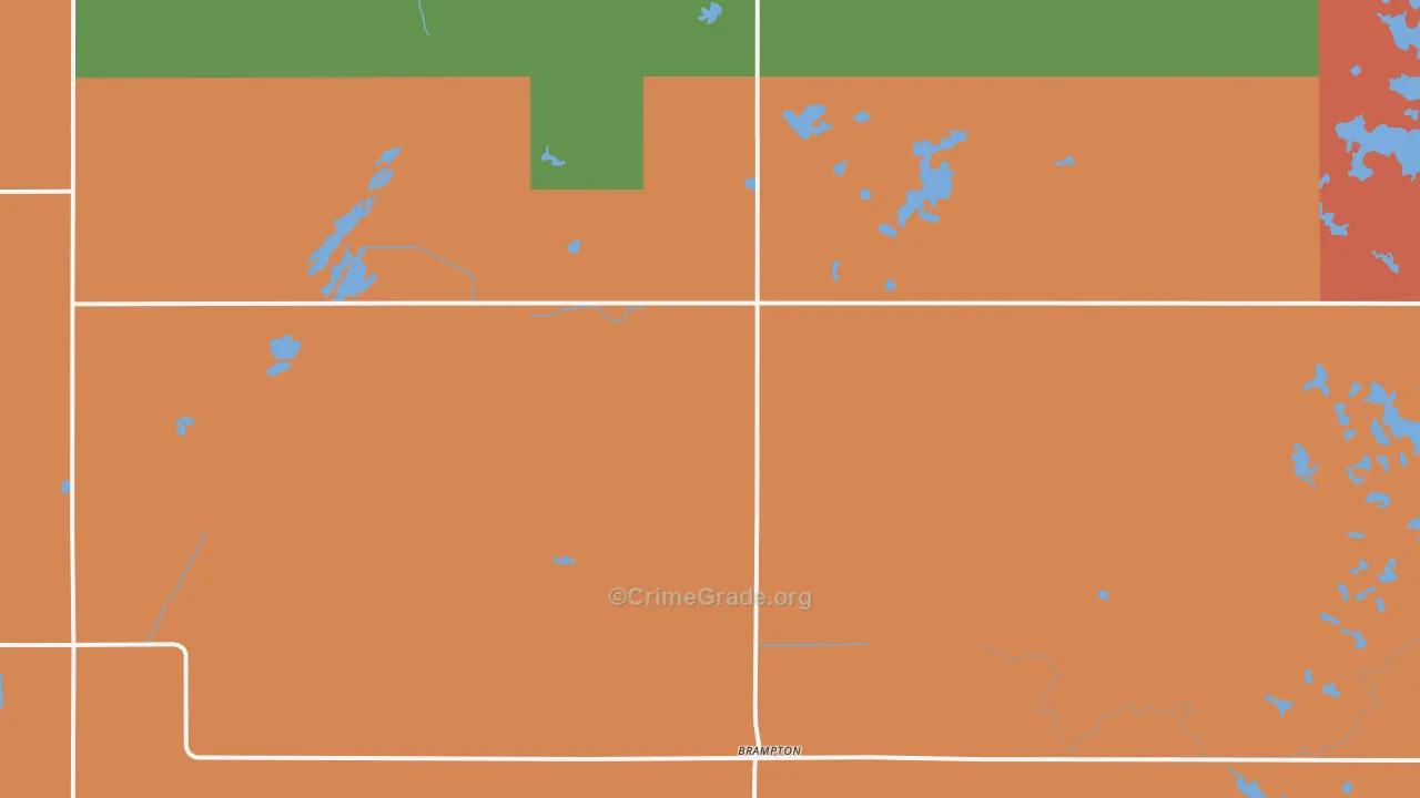 Cogswell, ND Map of Robbery Rates