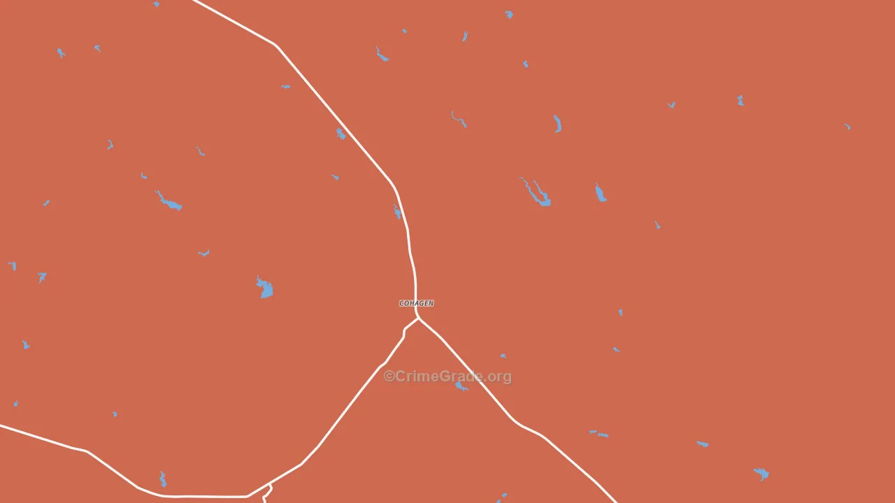 Cohagen, MT Map of Robbery Rates