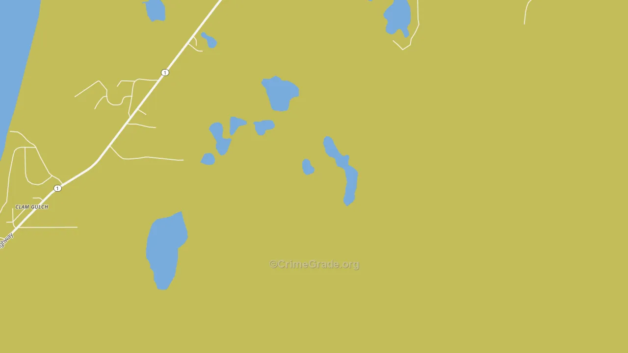 Cohoe, AK Map of Robbery Rates