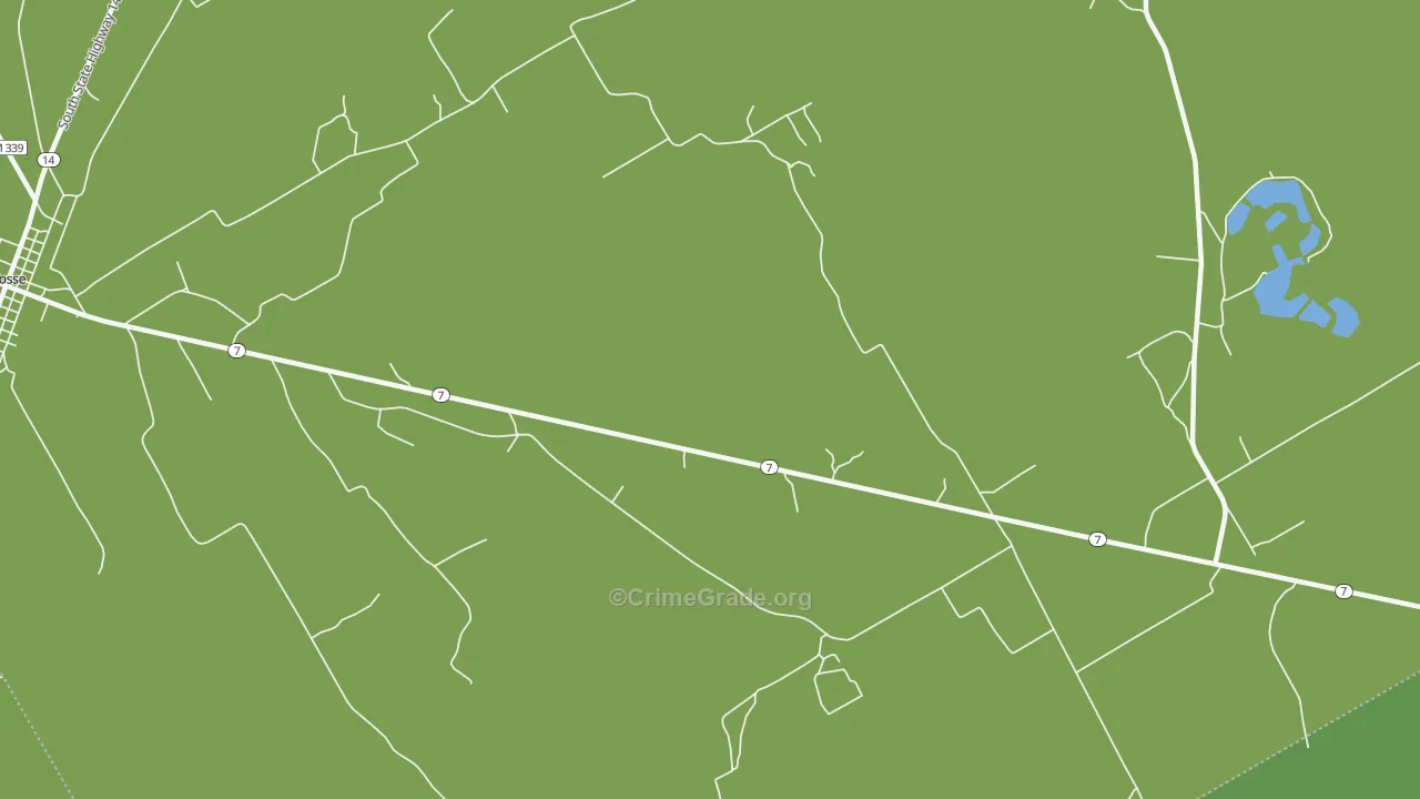Coit, TX Map of Robbery Rates