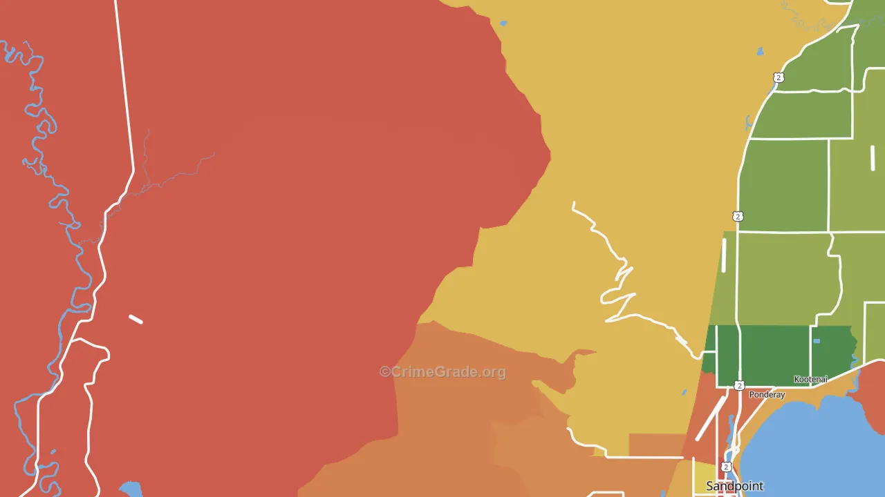 Colburn, ID Map of Robbery Rates