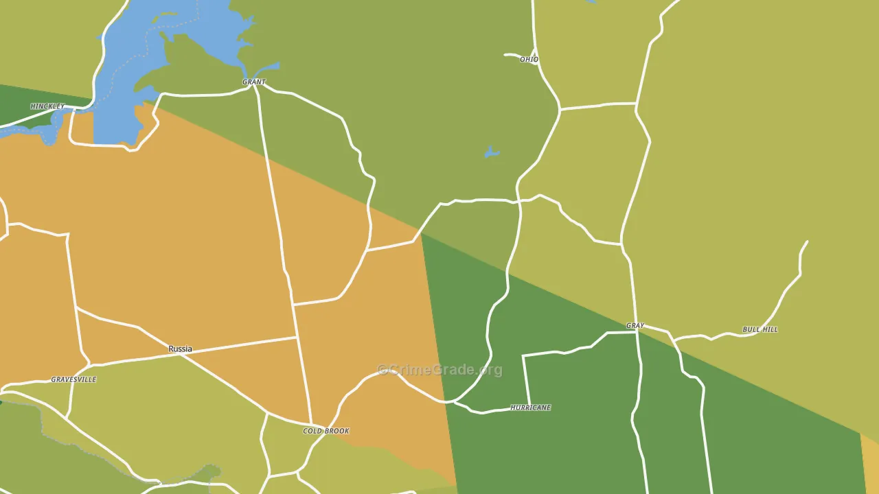 Cold Brook, NY Map of Robbery Rates