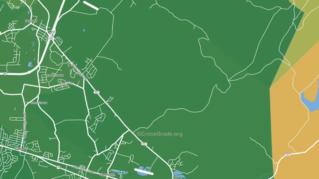Cold Spring, PA Map of Robbery Rates