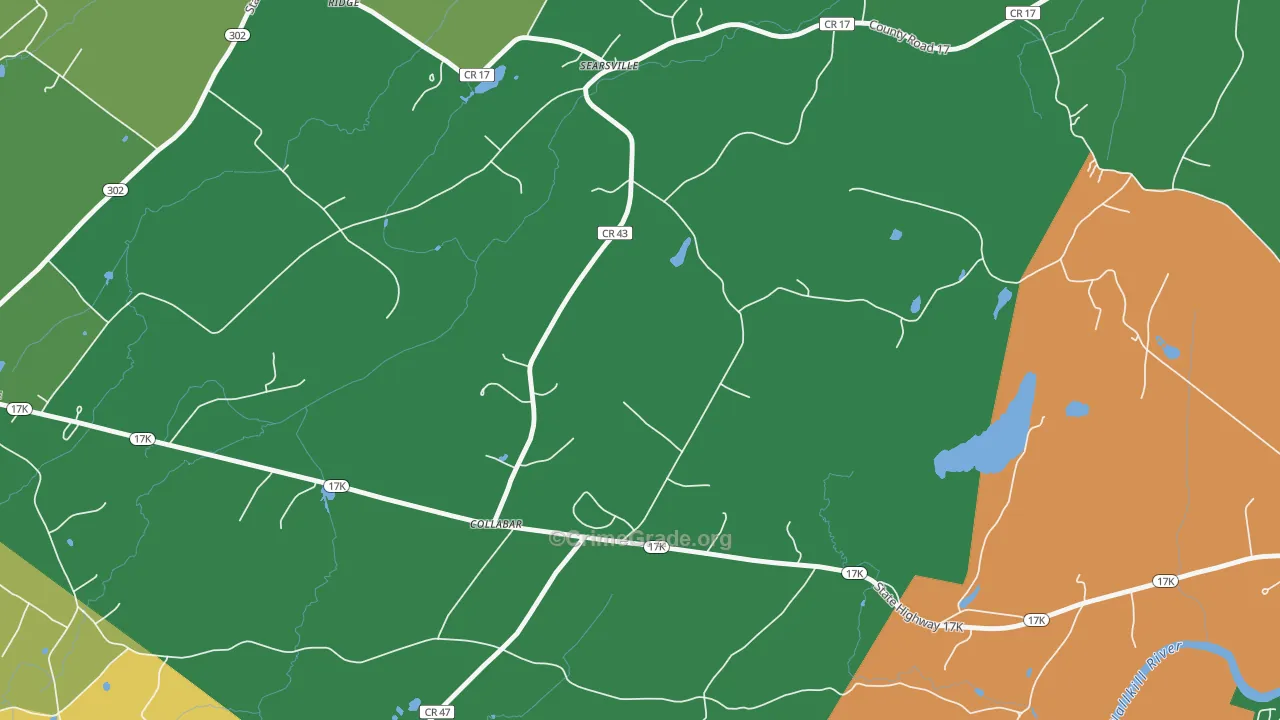 Collabar, NY Map of Robbery Rates