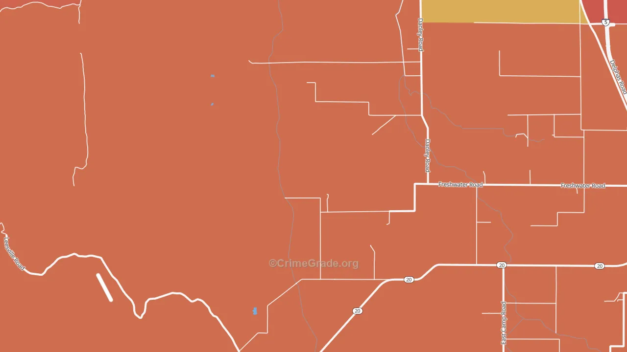 College City, CA Map of Robbery Rates